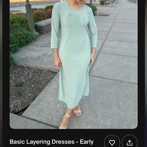Sage green layering dress NWT